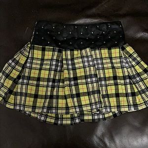 Yellow plaid skirt